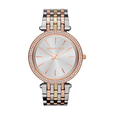 michael kors rose gold and silver watch women& 39